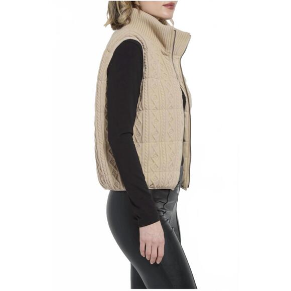 NEW LYSSE petra reversible puffer vest in blond wood - Picture 4 of 4
